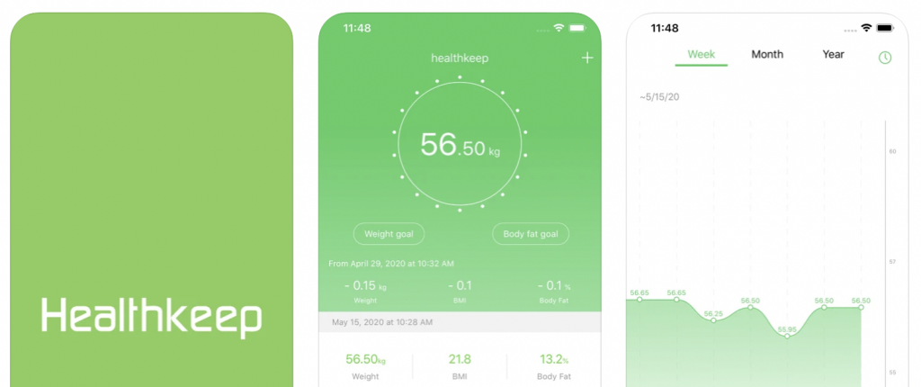 app HealthKeep para báscula inteligente