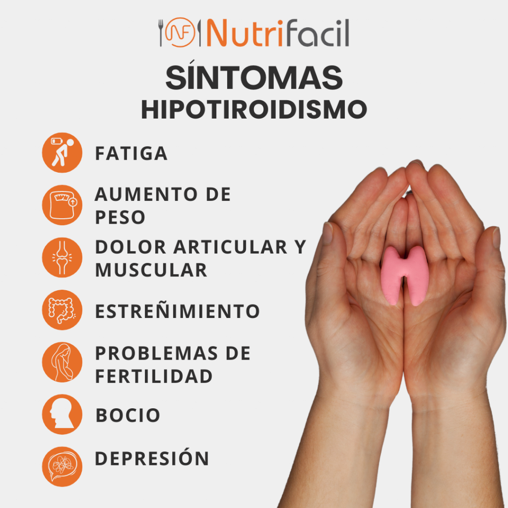 Sintomas más comunes en personas con hipotiroidismo.